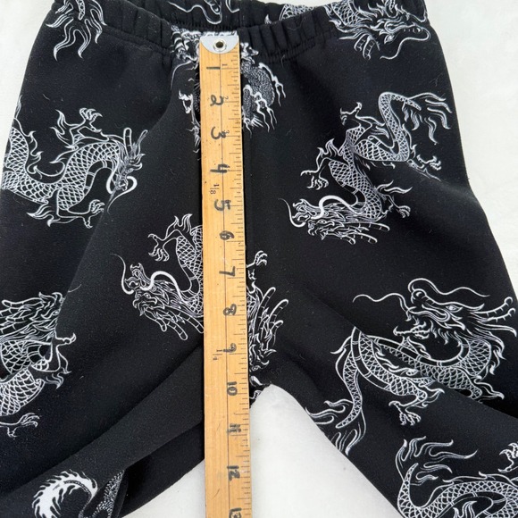 AE Just Cozy Dragon Print Fleece Lined Leggings Y2K Goth Grunge Womens Sz XS/S - Picture 3 of 8